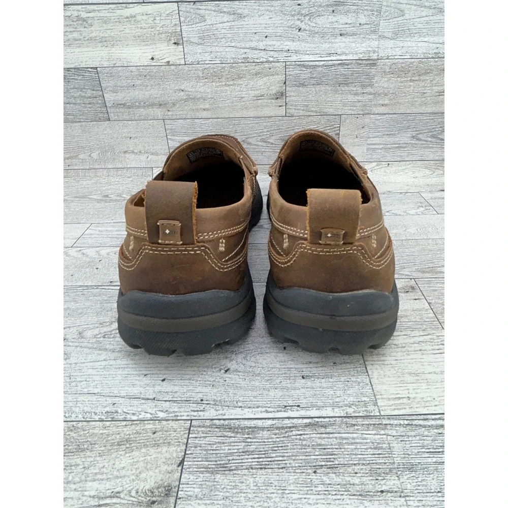 Skechers Relaxed Fit Mens Brown Leather Slip On Loafer Shoes Size 8.5‎ 63697